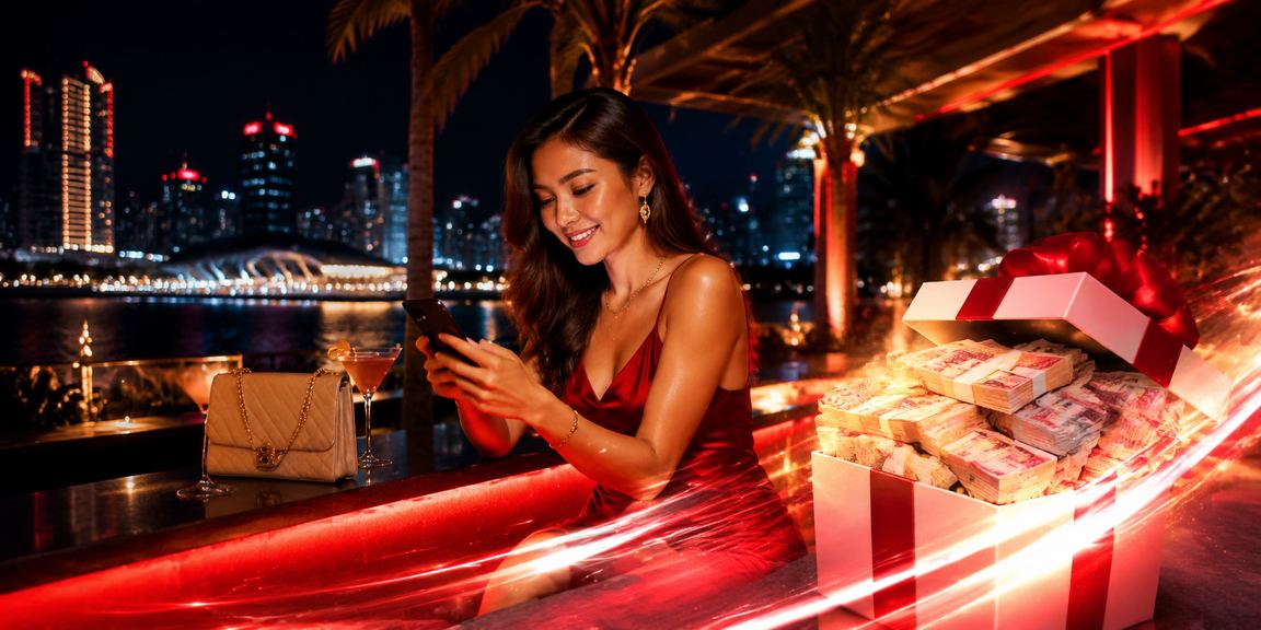 Model menggunakan platform kasino mobile dengan tampilan modern dan aman